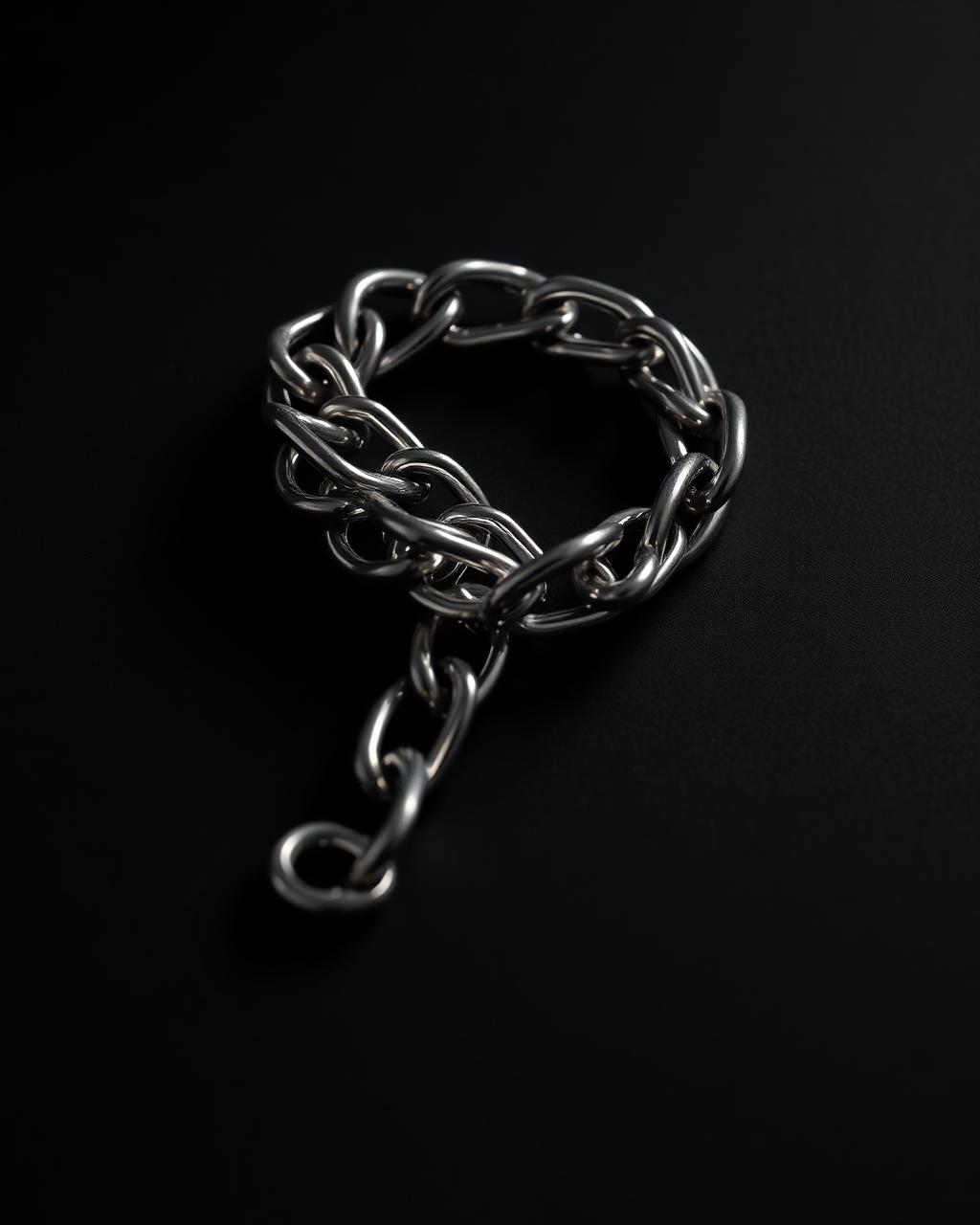 Pulsera cadena cromada